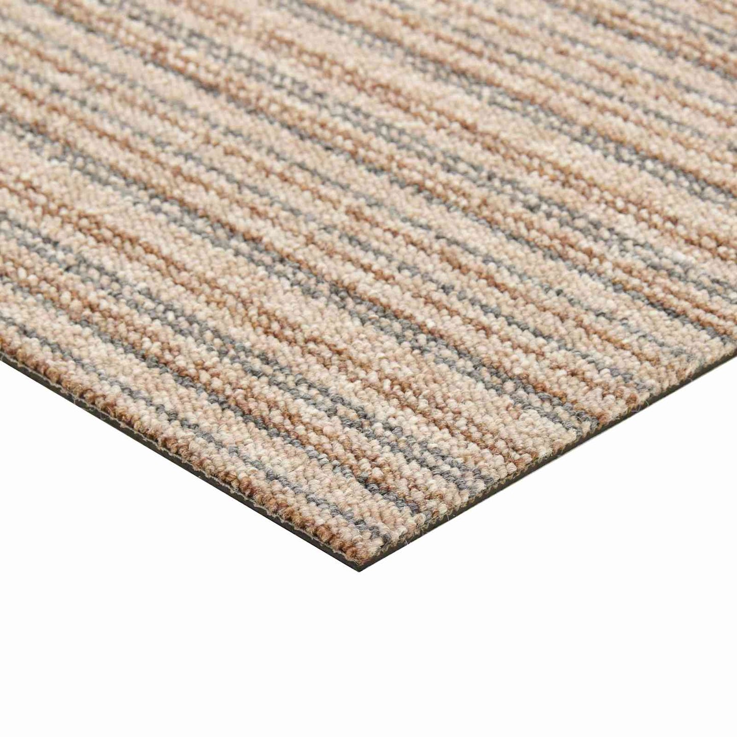 Tæppe 20 stk. Stribet beige 50 x 50 cm 100% Polypropylen