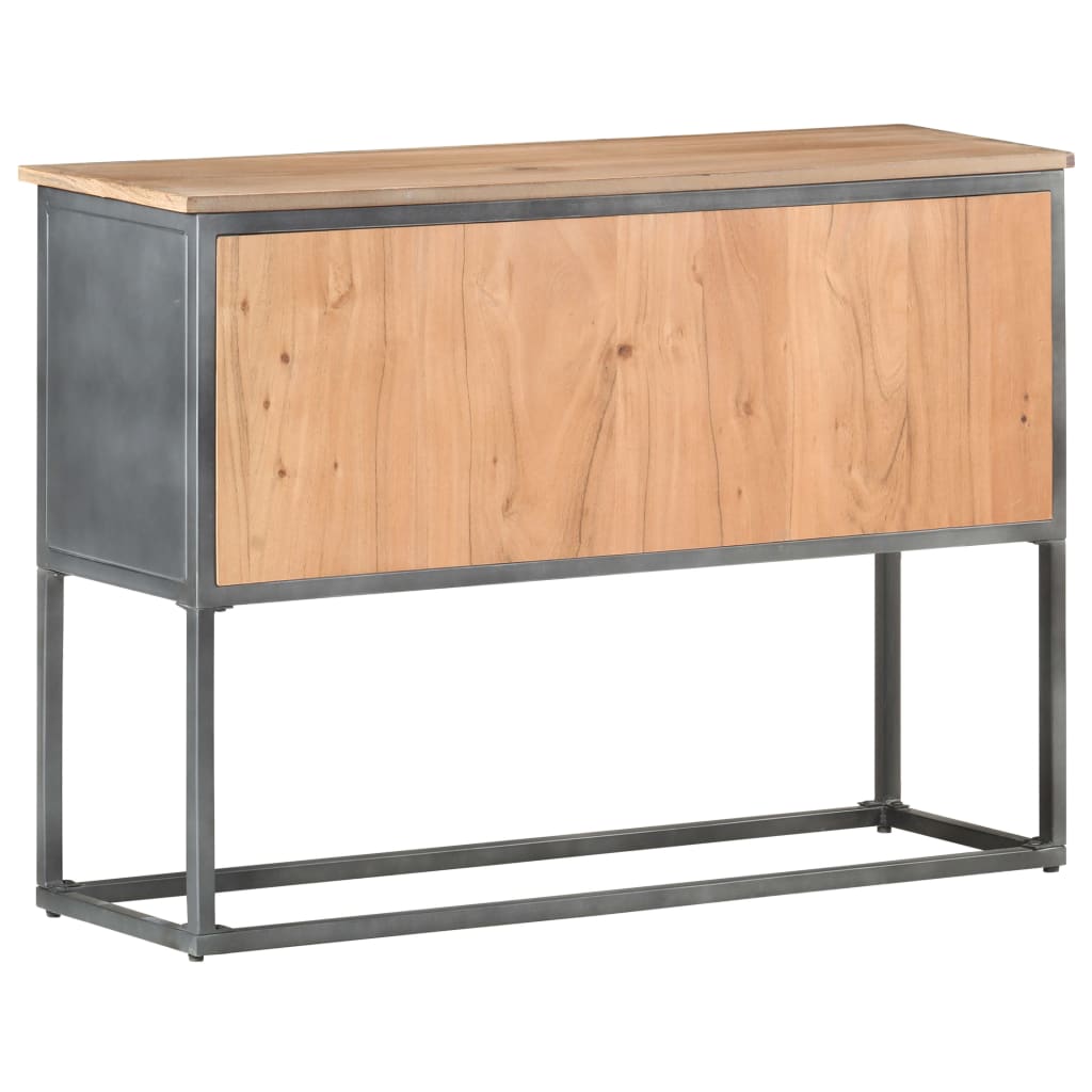 skænk 100x30x70 cm massivt akacietræ grå