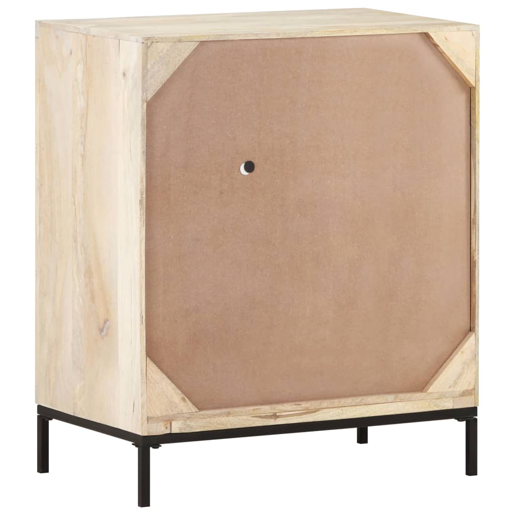 skænk 60x35x70 cm massivt mangotræ og naturligt rørflet