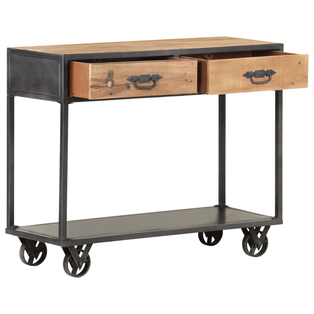 konsolbord 90x35x74 cm massivt genbrugstræ