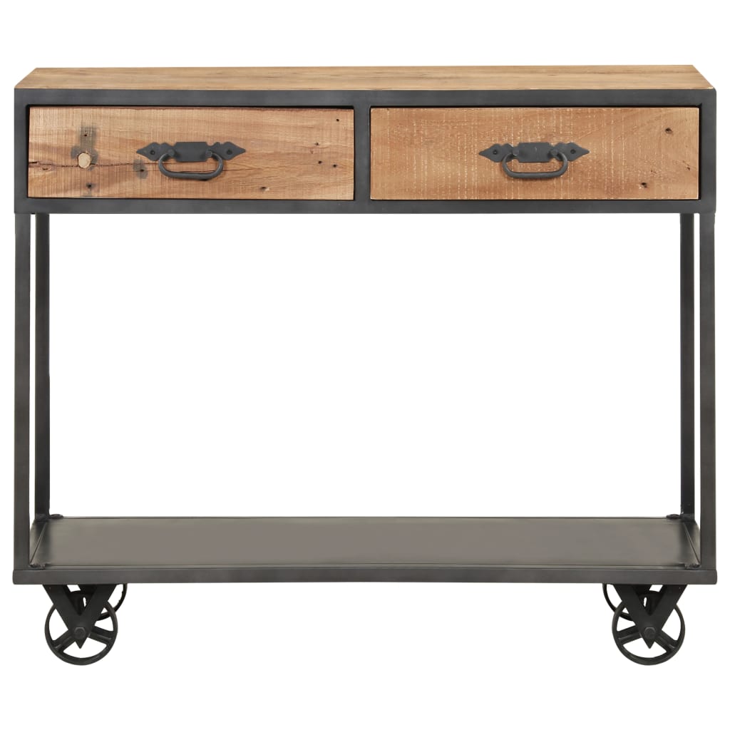konsolbord 90x35x74 cm massivt genbrugstræ