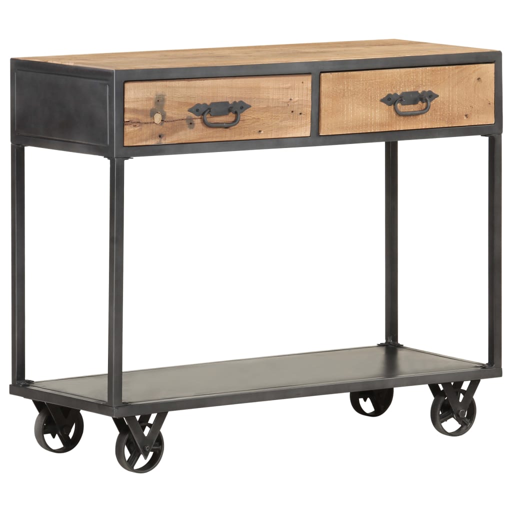 konsolbord 90x35x74 cm massivt genbrugstræ