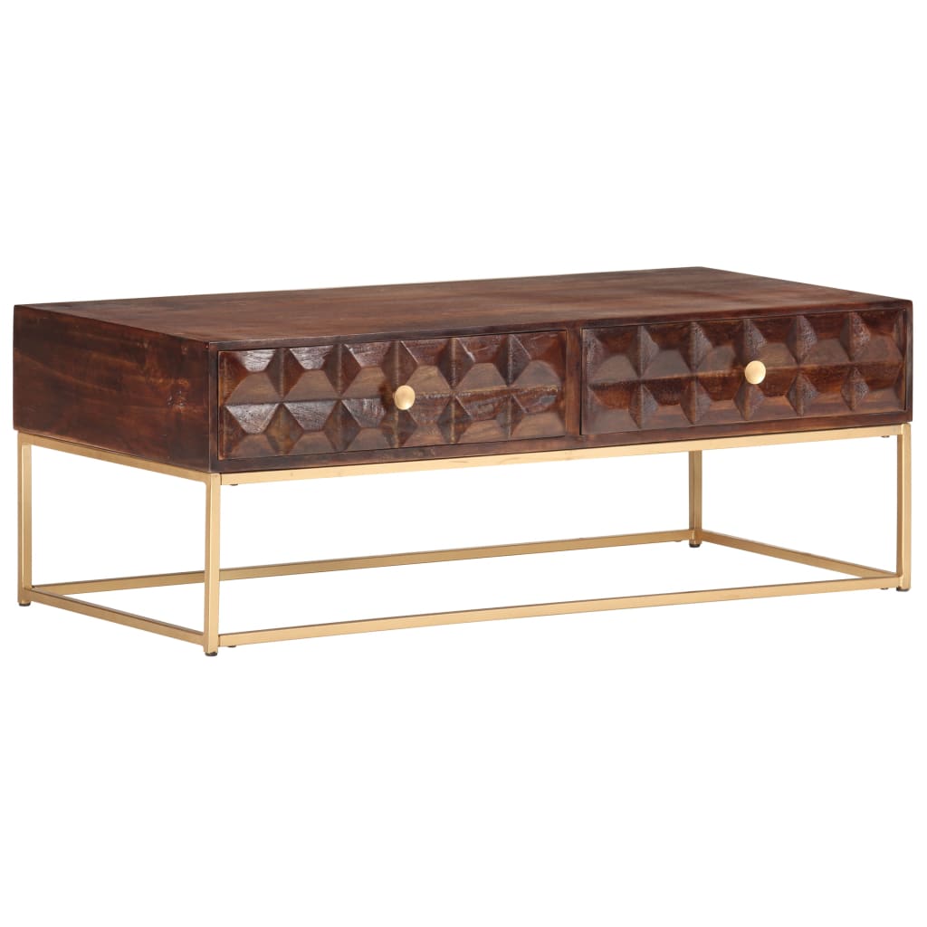 sofabord 112x50x40 cm massivt mangotræ