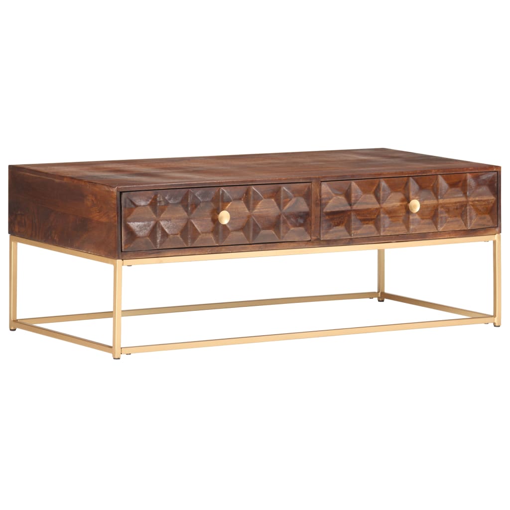 sofabord 112x50x40 cm massivt mangotræ