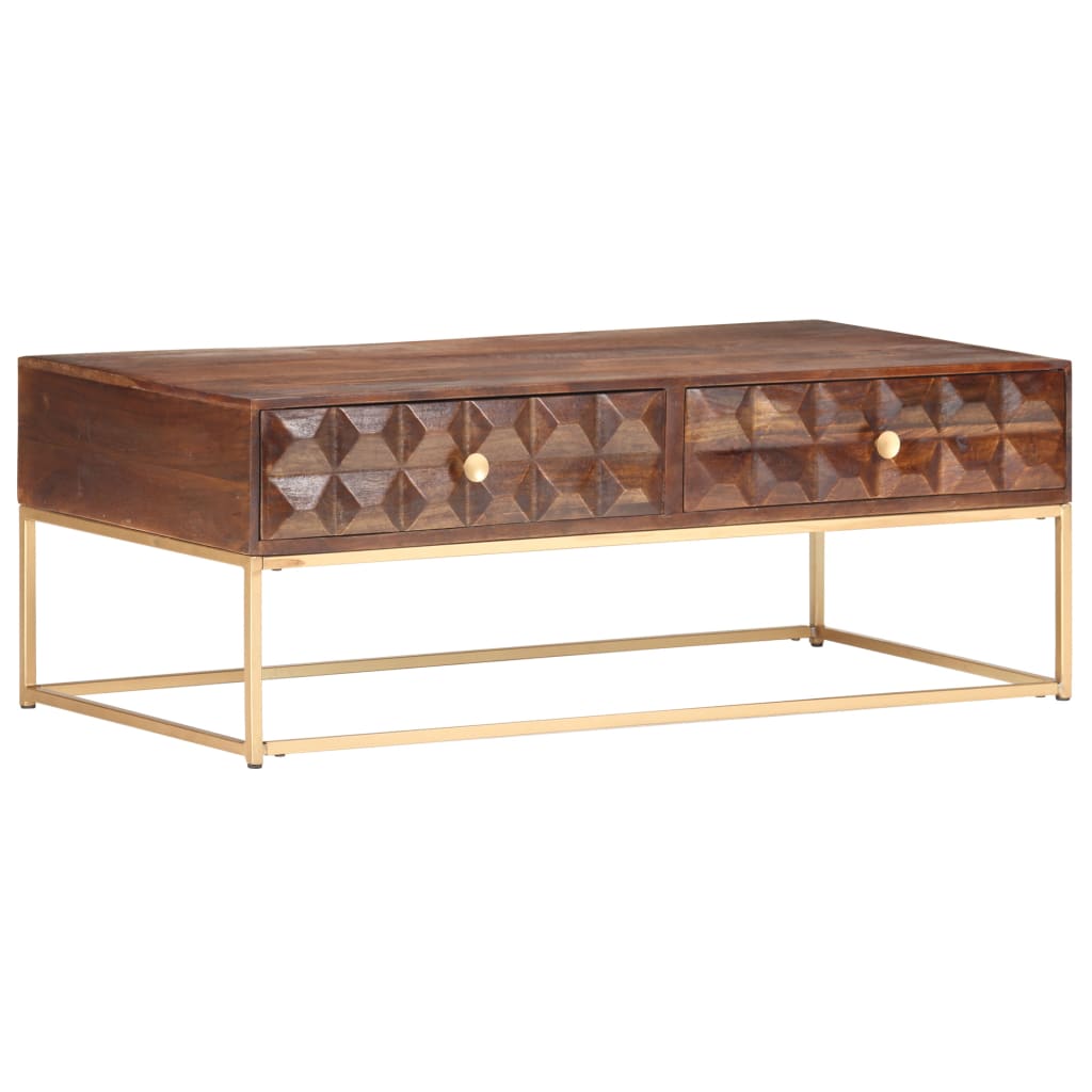 sofabord 112x50x40 cm massivt mangotræ