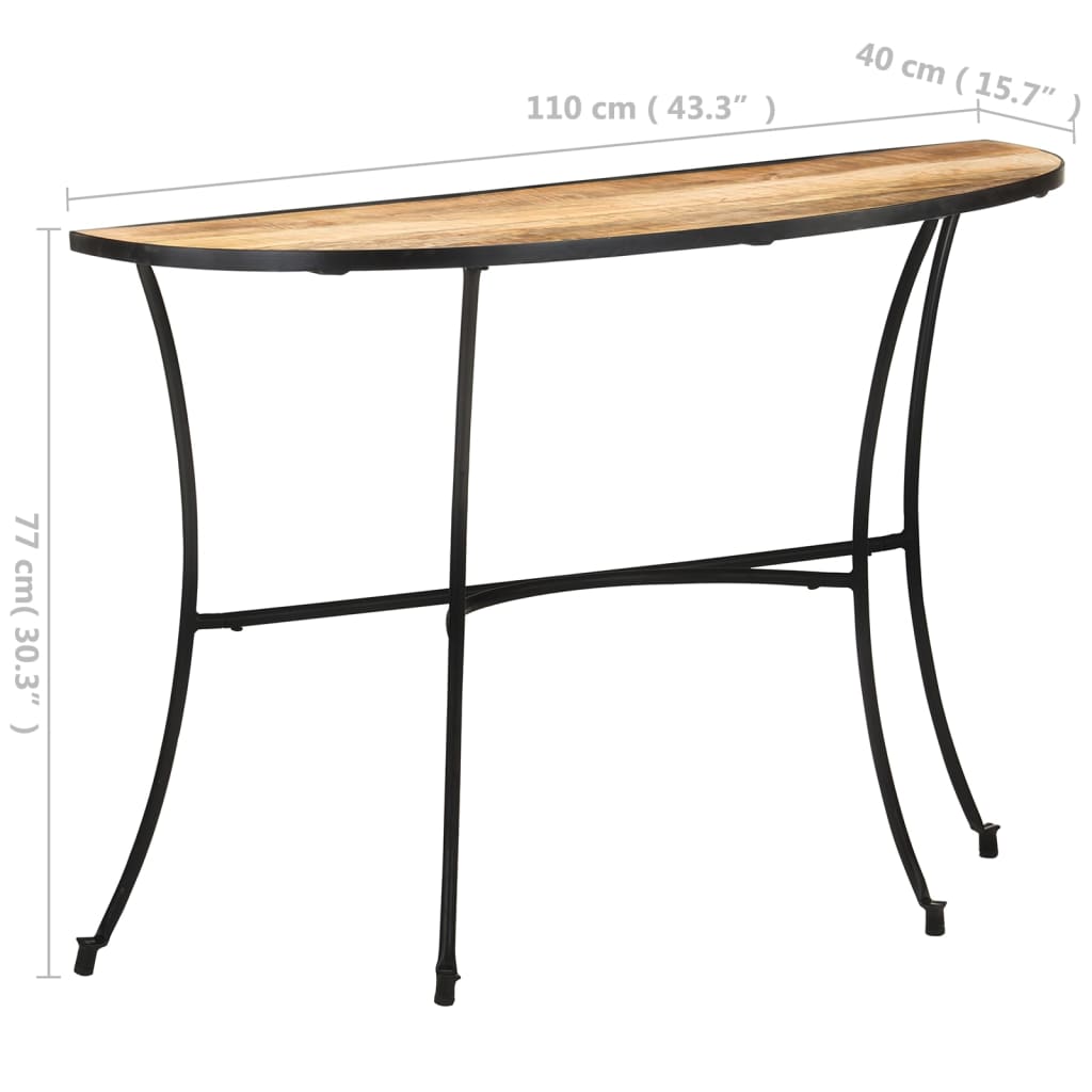 sidebord 110x40x77 cm massivt mangotræ