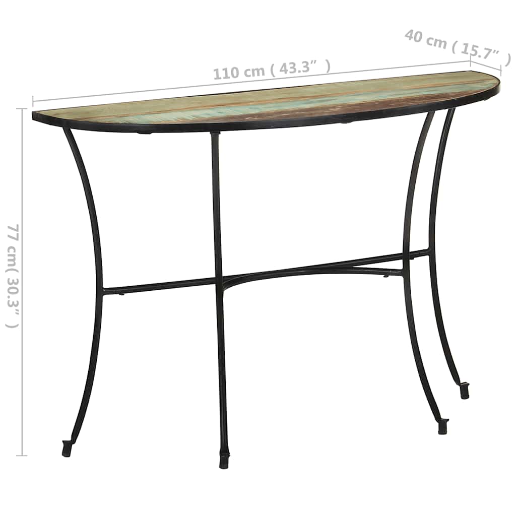 sidebord 110x40x77 cm massivt genbrugstræ