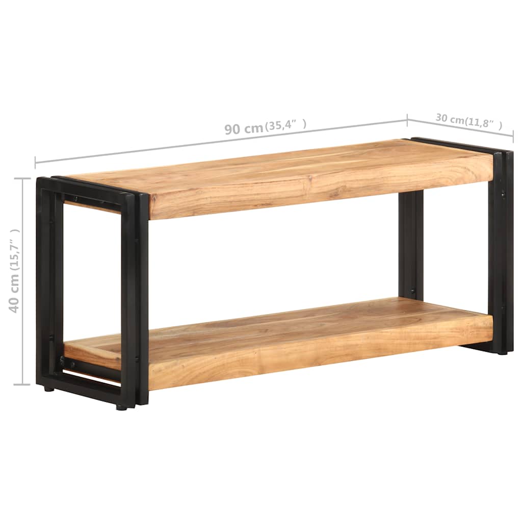 tv-skab 90x30x40 cm massivt akacietræ