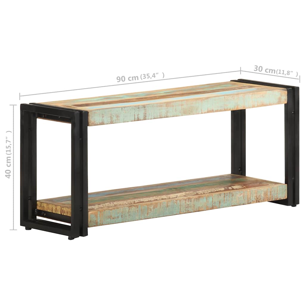 tv-skab 90x30x40 cm massivt genbrugstræ