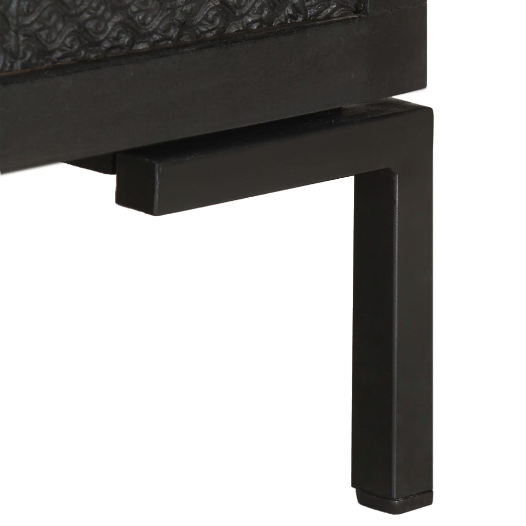 tv-skab 115x30x46 cm massivt mangotræ sort