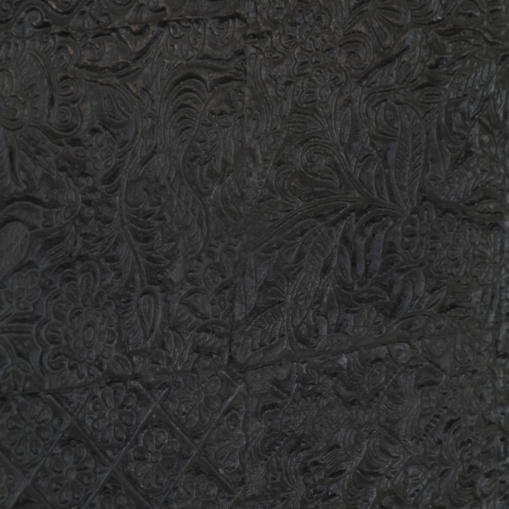 tv-skab 115x30x46 cm massivt mangotræ sort