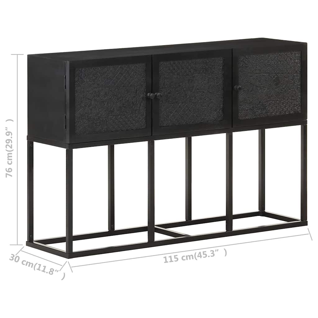 skænk 115x30x76 cm massivt mangotræ