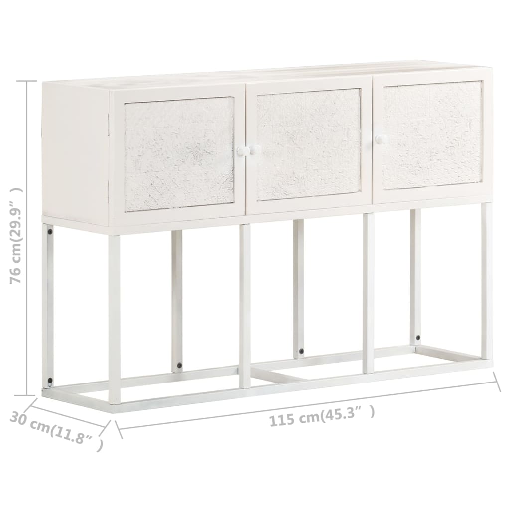 skænk 115x30x76 cm massivt mangotræ