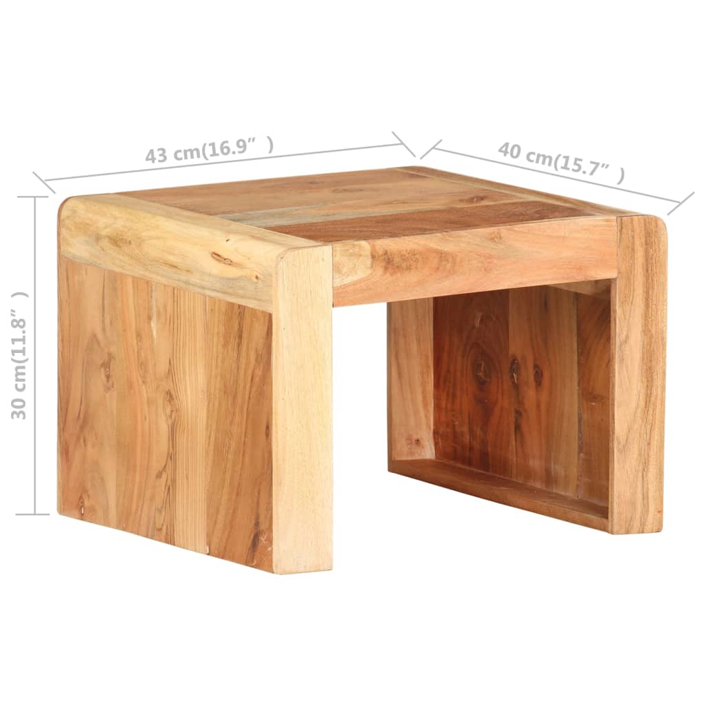 sidebord 43x40x30 cm massivt akacietræ