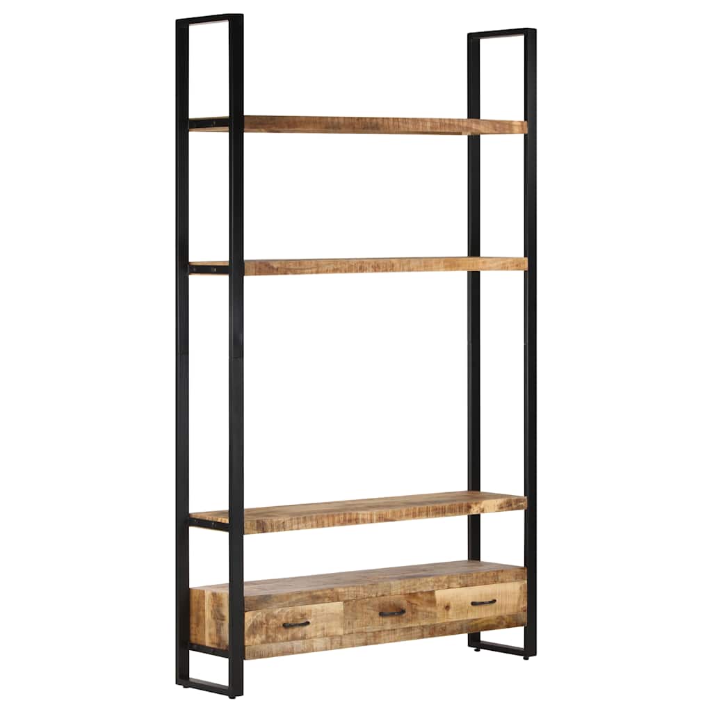 bogreol 118x30x200 cm massivt ru mangotræ