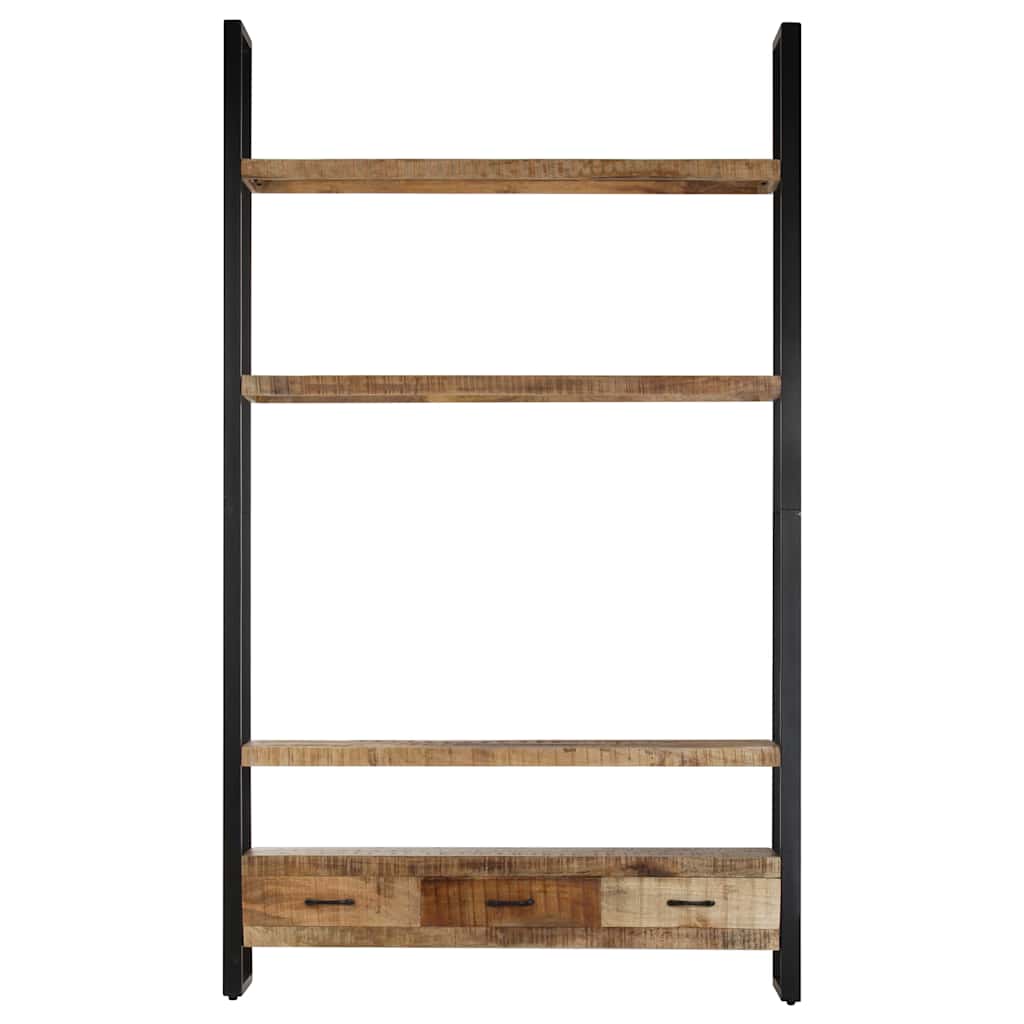 bogreol 118x30x200 cm massivt ru mangotræ