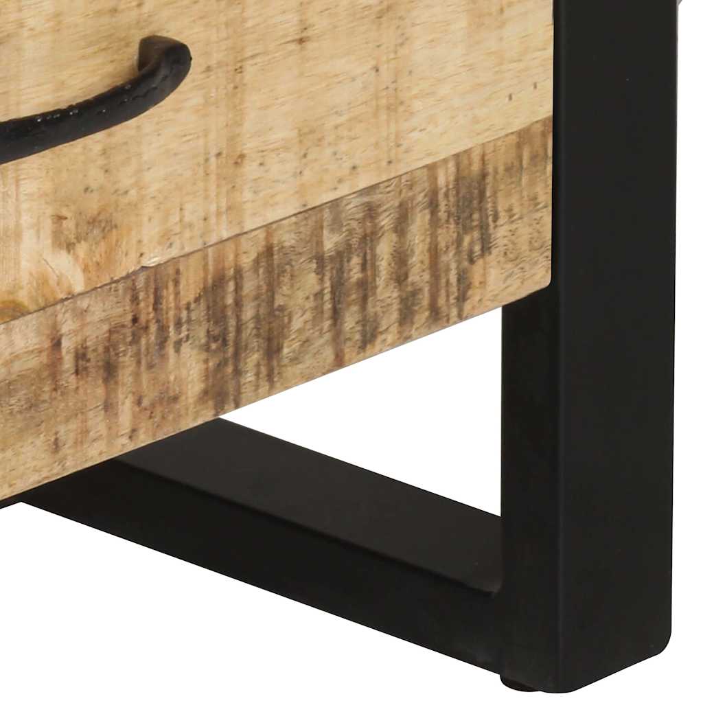bogreol 118x30x200 cm massivt ru mangotræ