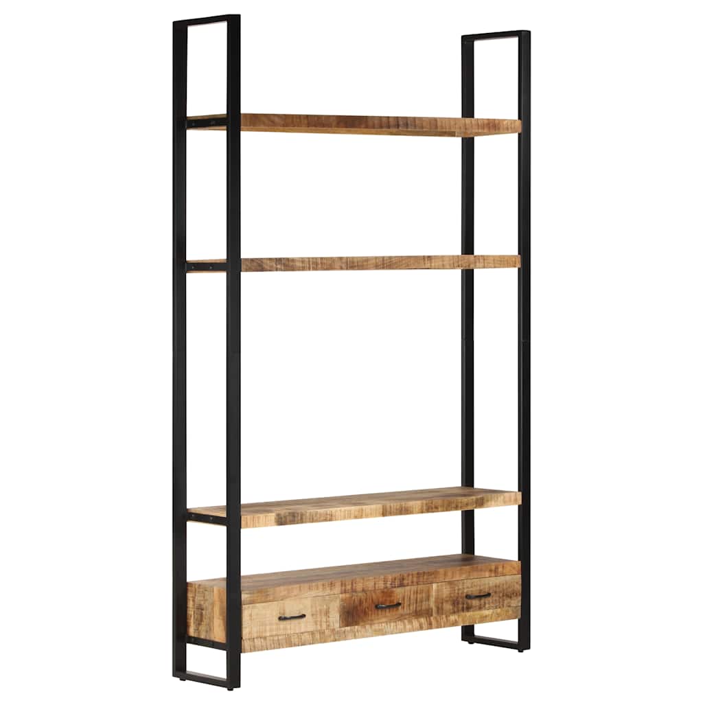 bogreol 118x30x200 cm massivt ru mangotræ