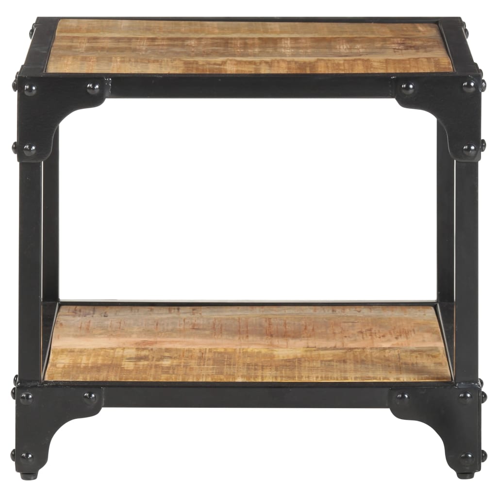 sofabord 40x40x36 cm massivt ru mangotræ