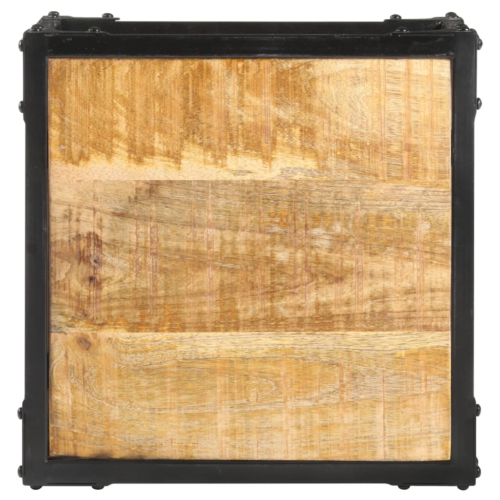 sofabord 40x40x36 cm massivt ru mangotræ