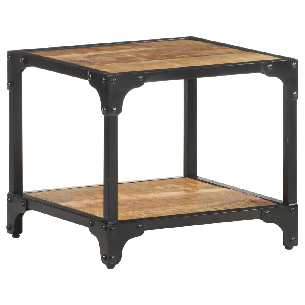 sofabord 40x40x36 cm massivt ru mangotræ