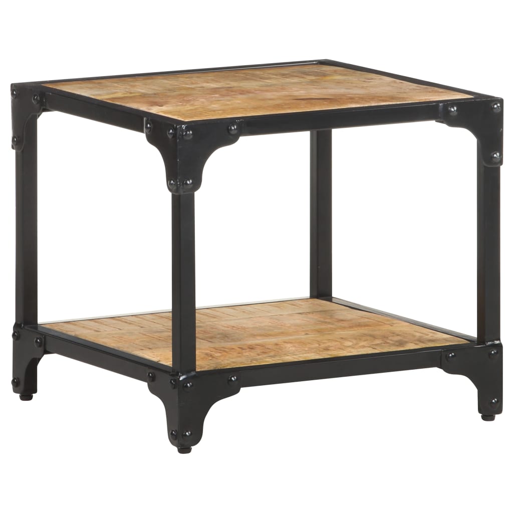 sofabord 40x40x36 cm massivt ru mangotræ