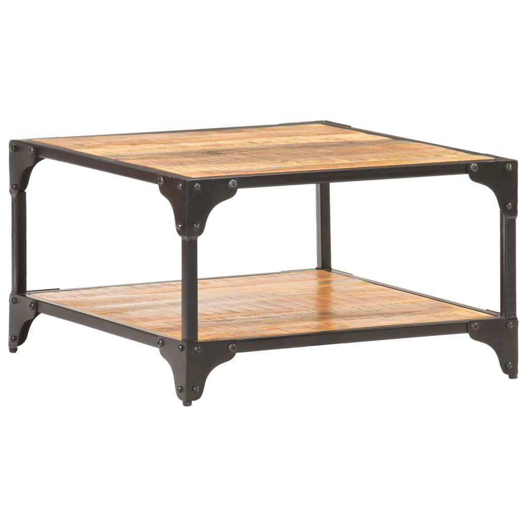sofabord 60x60x35 cm massivt mangotræ