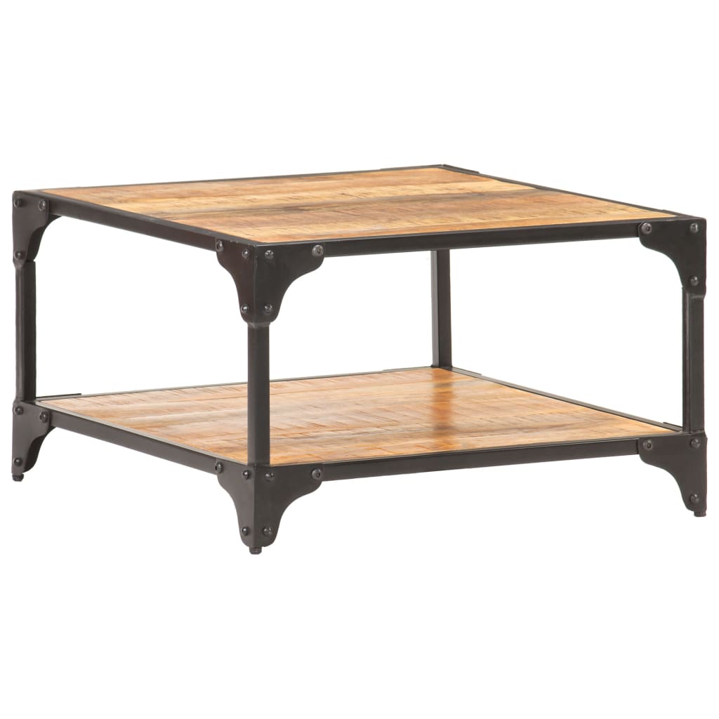 sofabord 60x60x35 cm massivt mangotræ