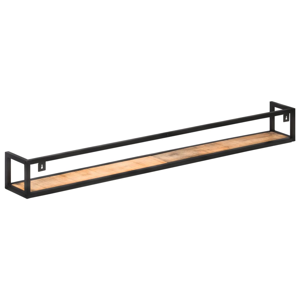 væghylder 2 stk. 160 cm ru mangotræ