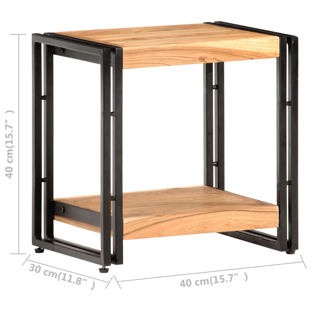 sidebord 40x30x40 cm massivt akacietræ