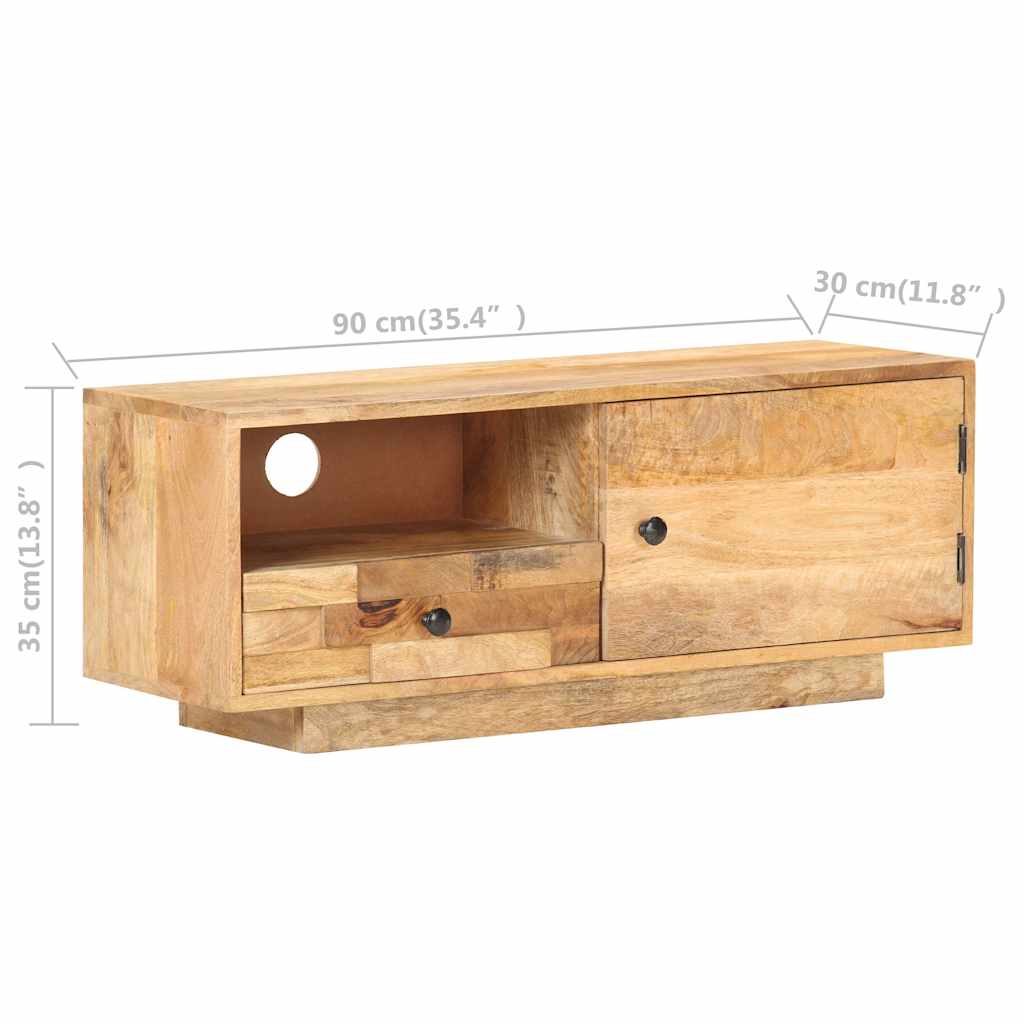 tv-skab 90x30x35 cm massivt mangotræ