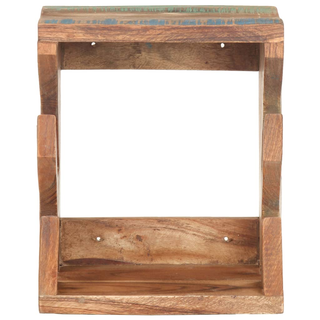 væghængt skateboardstativ 25x20x30 cm massivt genbrugstræ