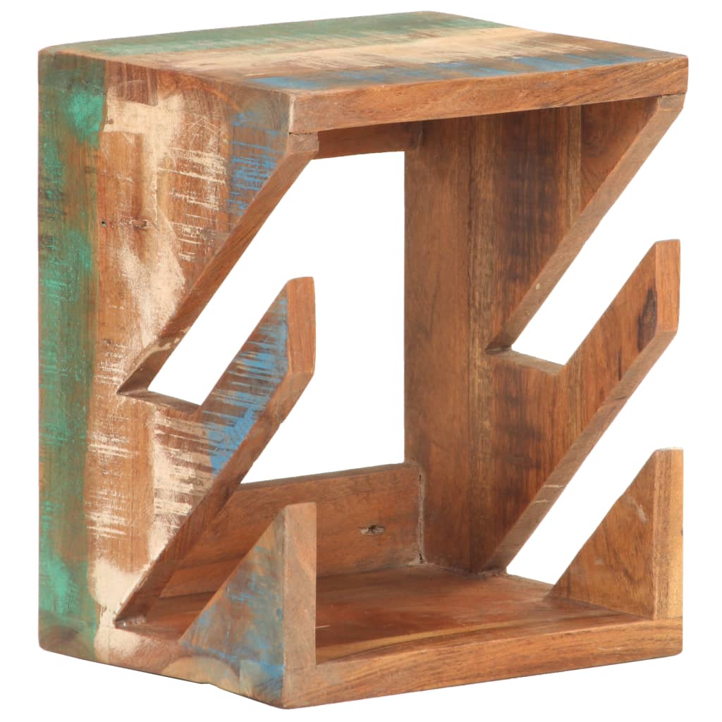 væghængt skateboardstativ 25x20x30 cm massivt genbrugstræ