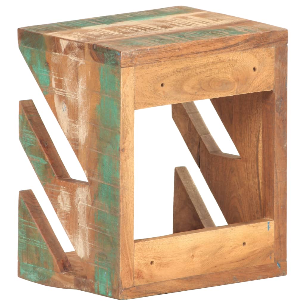 væghængt skateboardstativ 25x20x30 cm massivt genbrugstræ