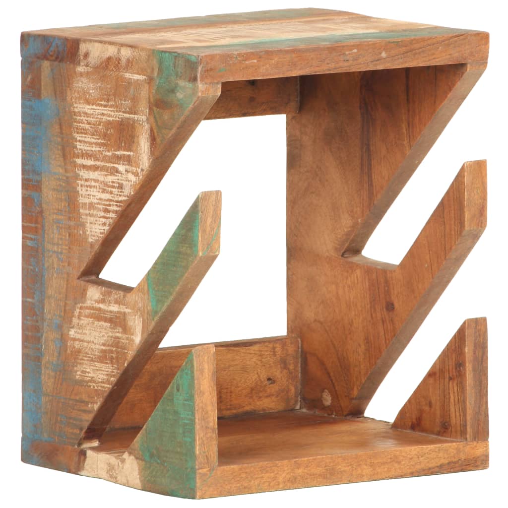 væghængt skateboardstativ 25x20x30 cm massivt genbrugstræ