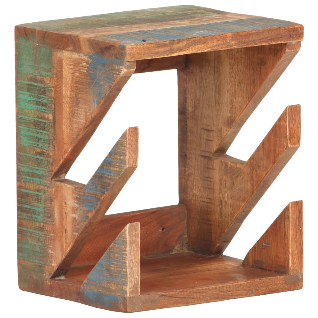 væghængt skateboardstativ 25x20x30 cm massivt genbrugstræ