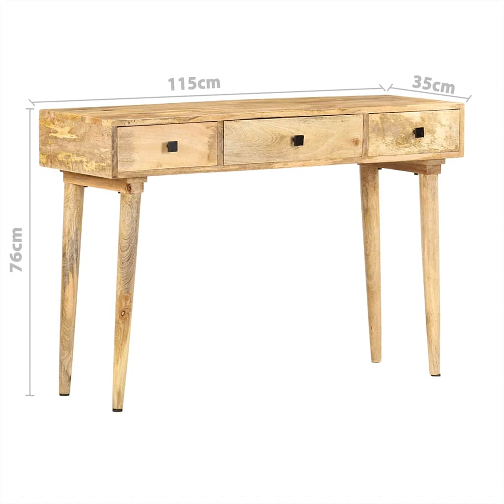 konsolbord 115x35x76 cm massivt mangotræ