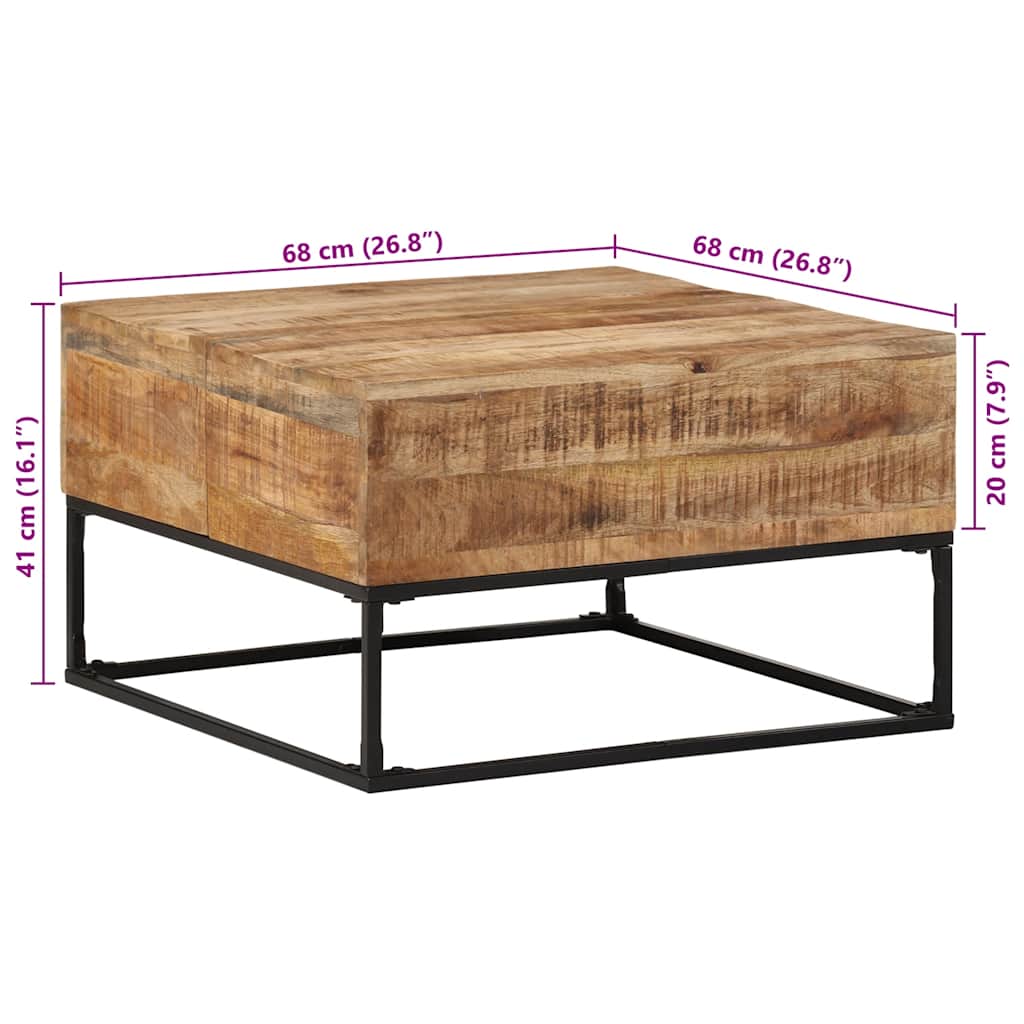 sofabord 68x68x41 cm ru mangotræ