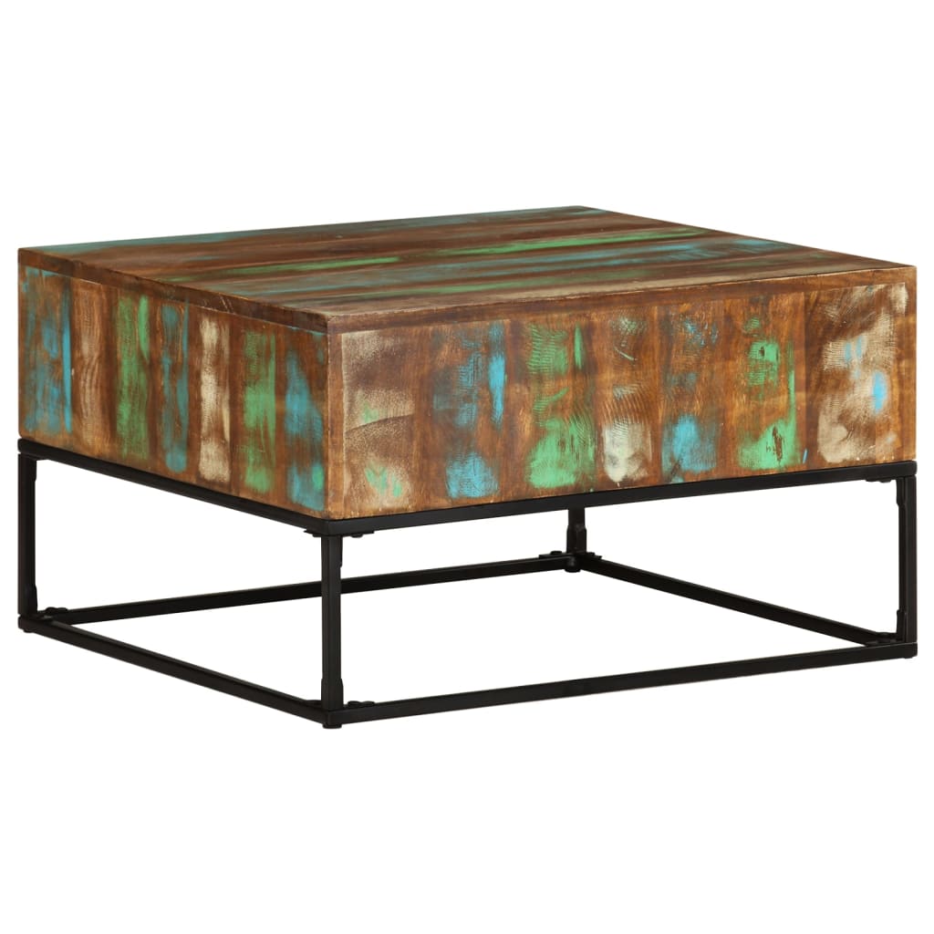 sofabord 68x68x41 cm massivt genbrugstræ