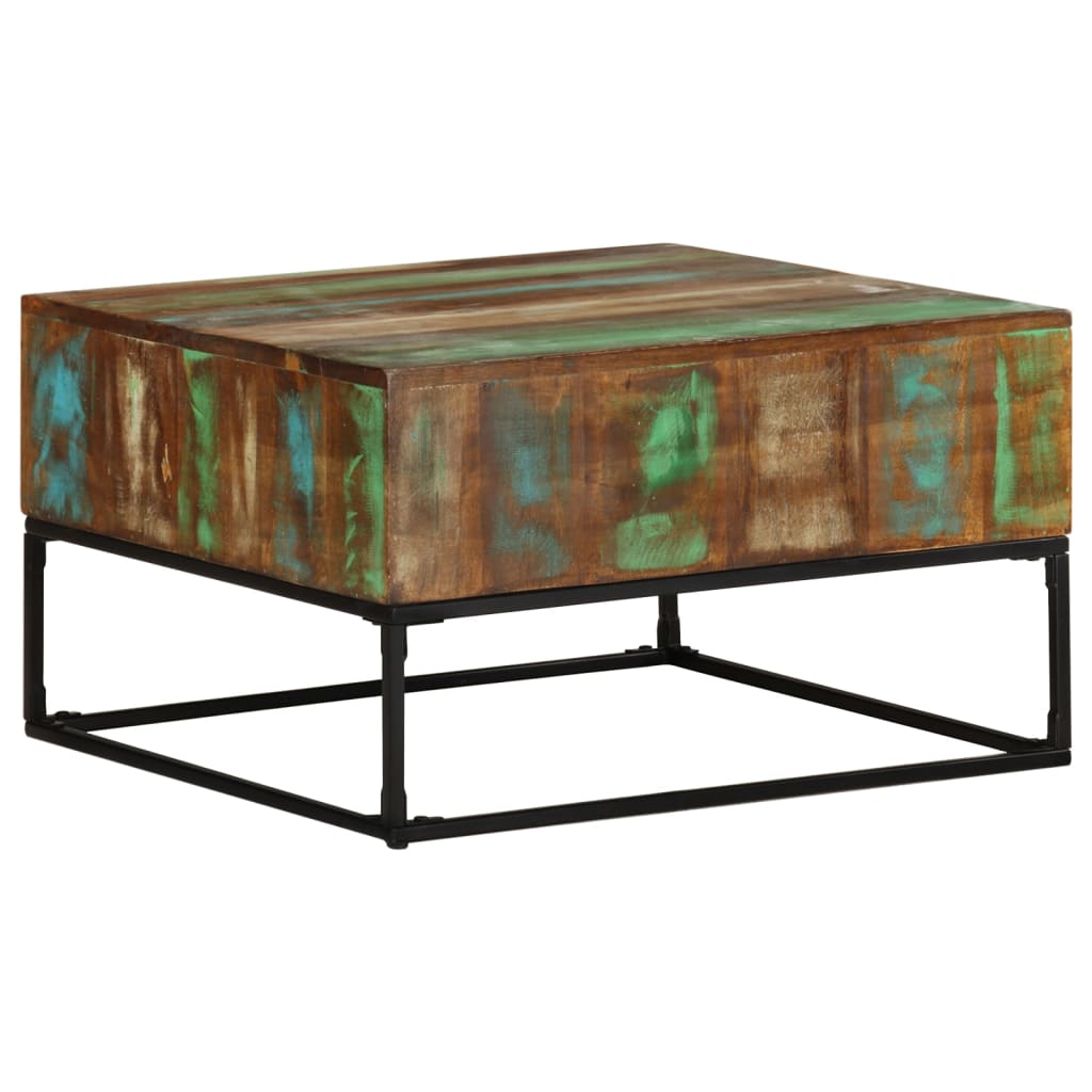 sofabord 68x68x41 cm massivt genbrugstræ