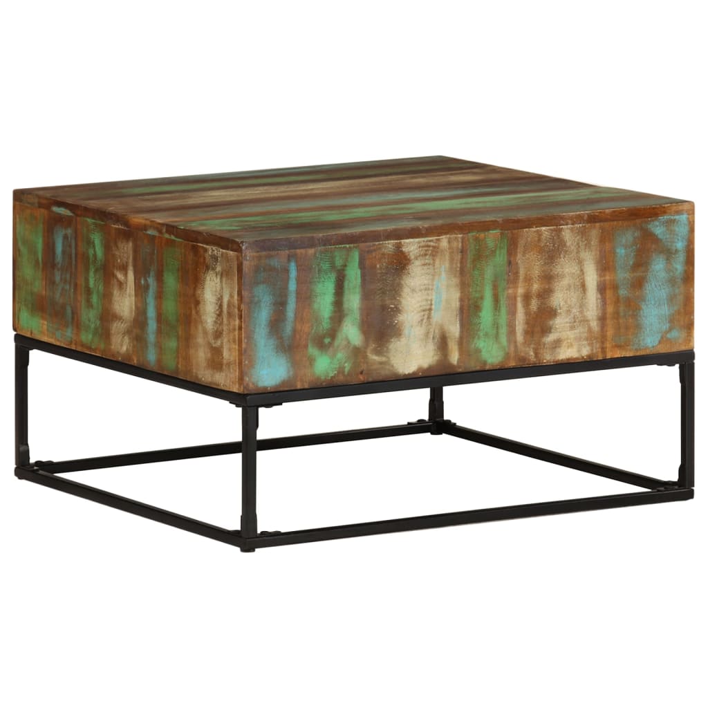 sofabord 68x68x41 cm massivt genbrugstræ