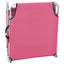 foldbar liggestol stål og stof pink