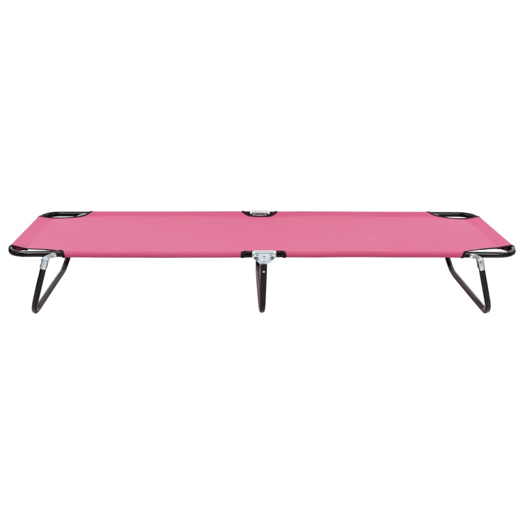 foldbar liggestol stål pink