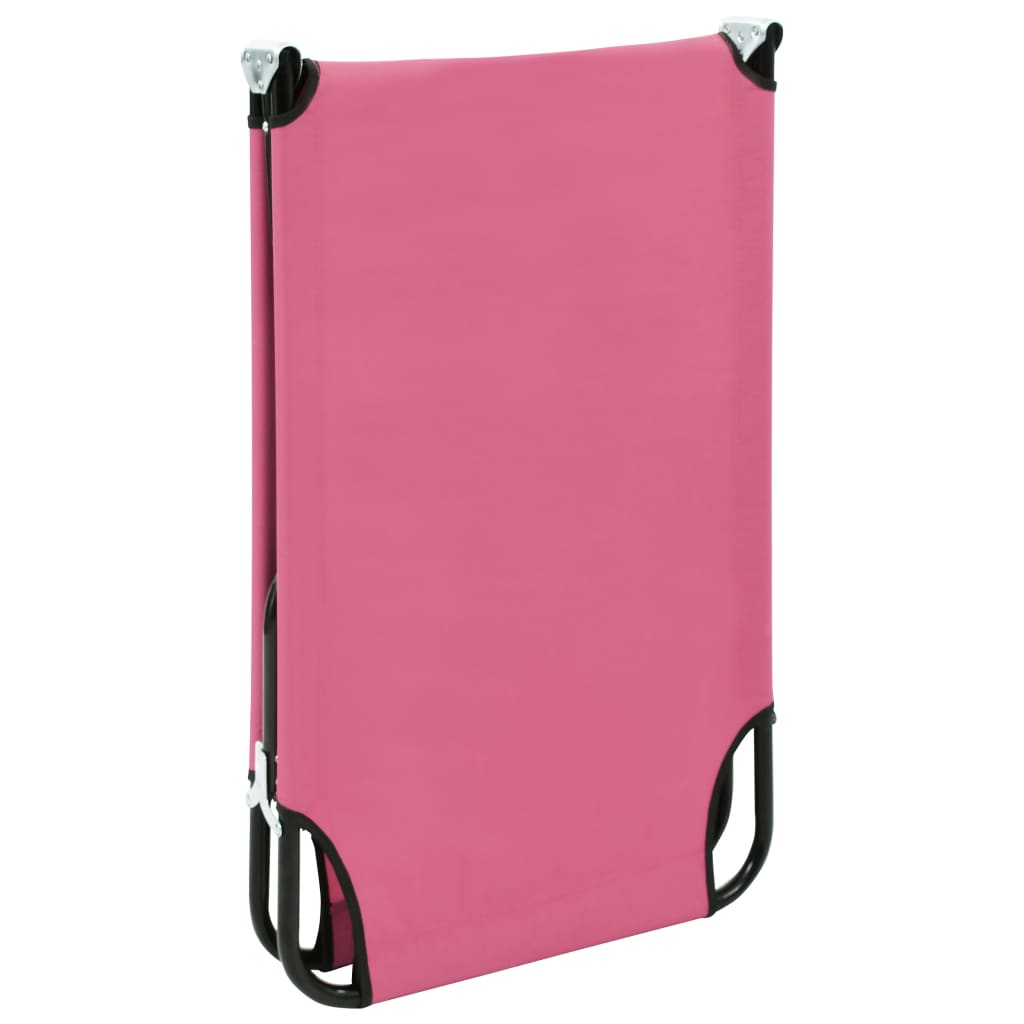 foldbar liggestol stål pink