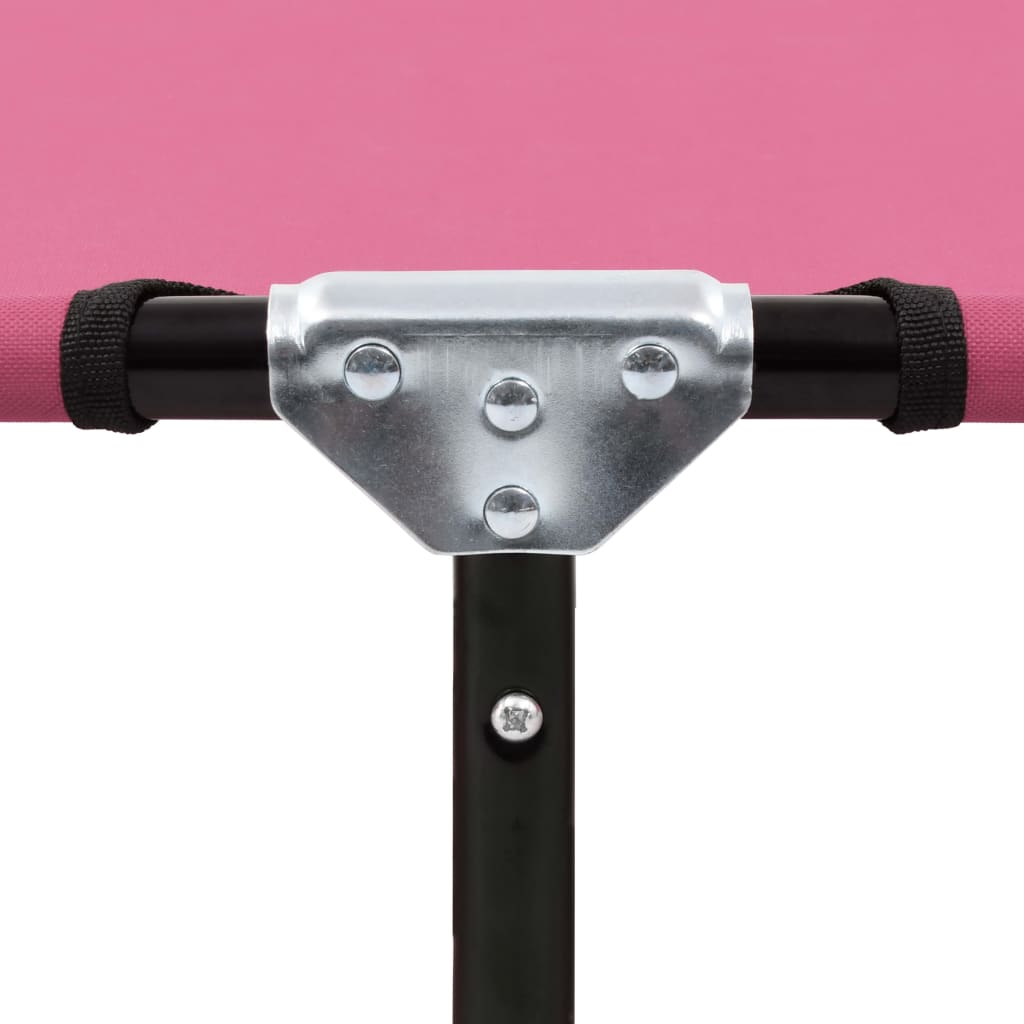 foldbar liggestol stål pink