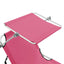 foldbar liggestol med baldakin aluminium pink