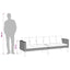 3-personers havesofa med hynder polyrattan sort