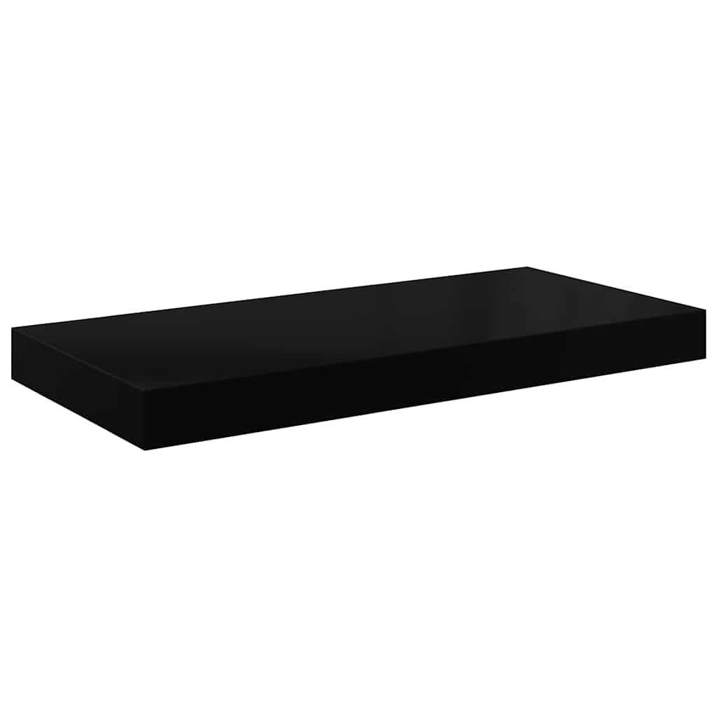 væghylder 4 stk. 50x23,5x3,8 cm MDF sort højglans