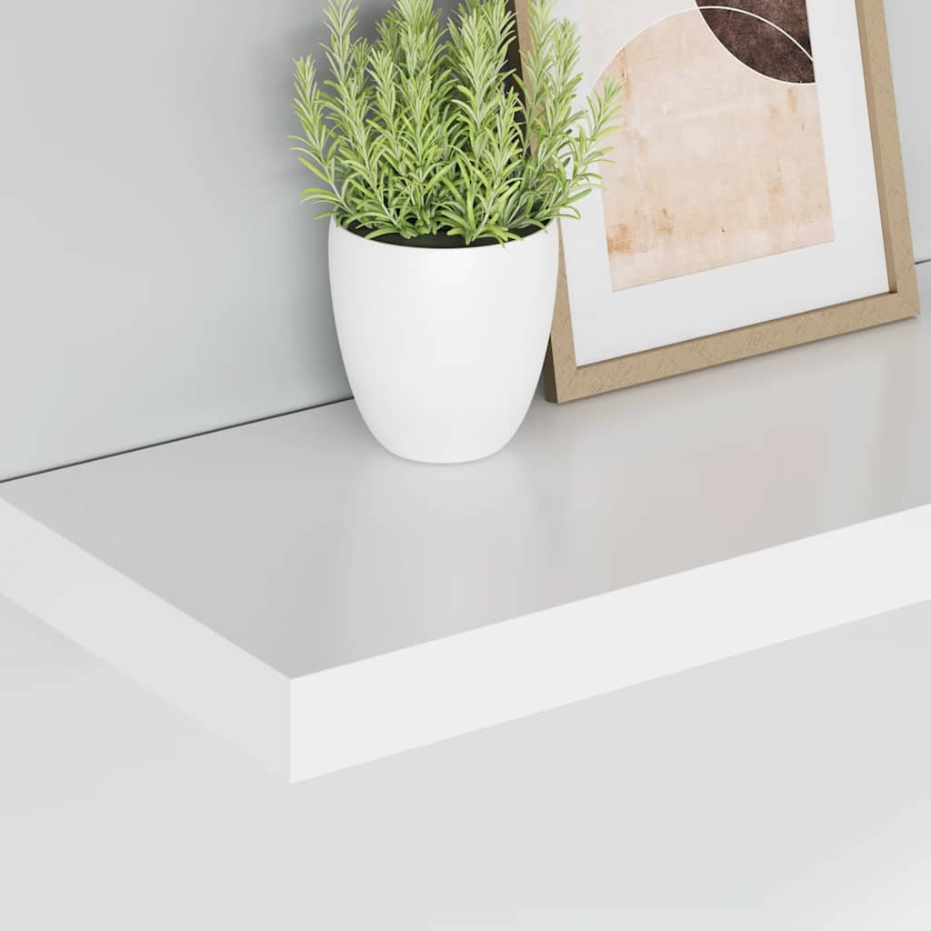 svævehylder 4 stk. 50x23,5x3,8 cm MDF hvid