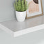 væghylder 2 stk. 80x23,5x3,8 cm MDF hvid